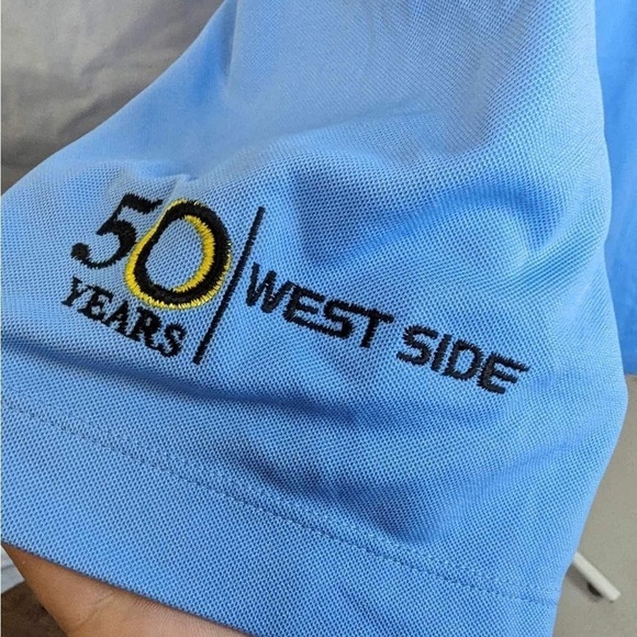 Nike Golf Men’s Dri-Fit Blue Embroidered Polo Shirt- Size Large - Picture 4 of 4